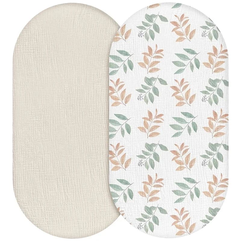 Draps de couffin en mousseline pour bébé fille et garçon, doux et respirant, adaptés au sablier, ber