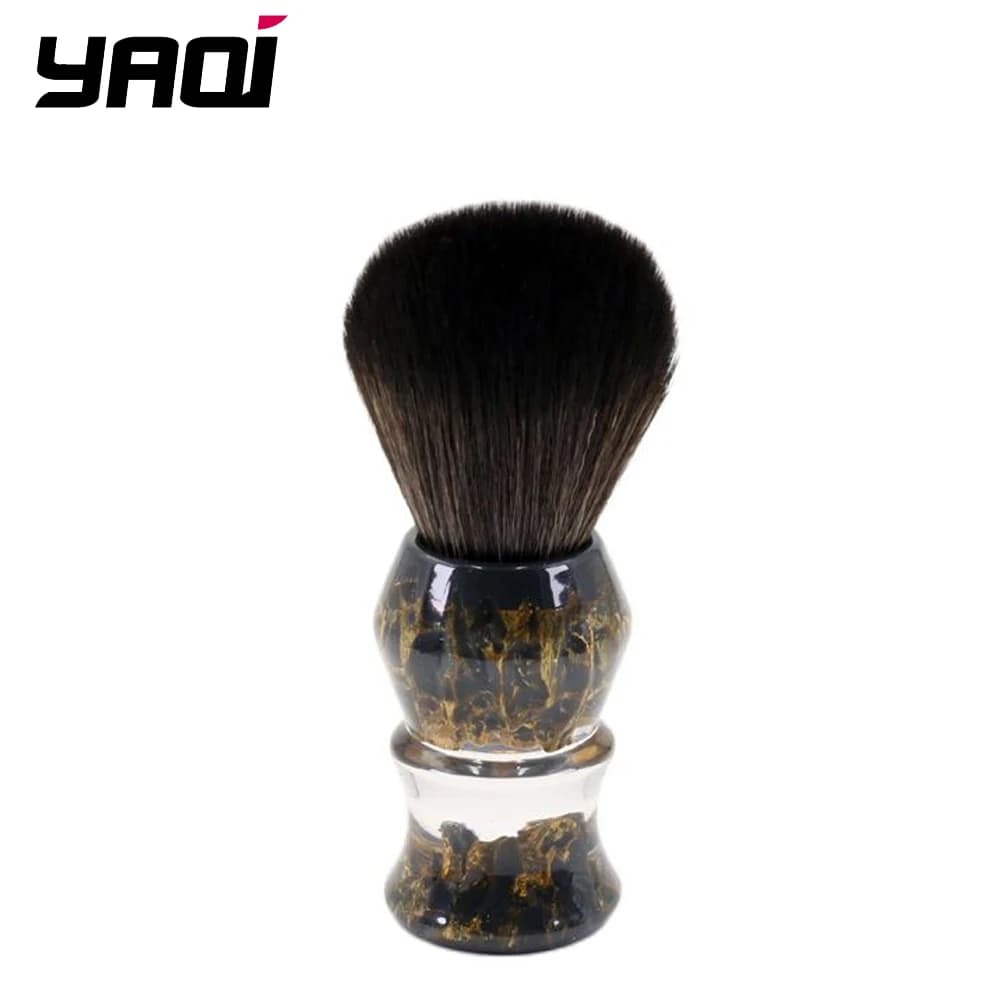YAQI DEEP STONES 24mm cheveux synthétiques résine poignée hommes brosse de rasage humide