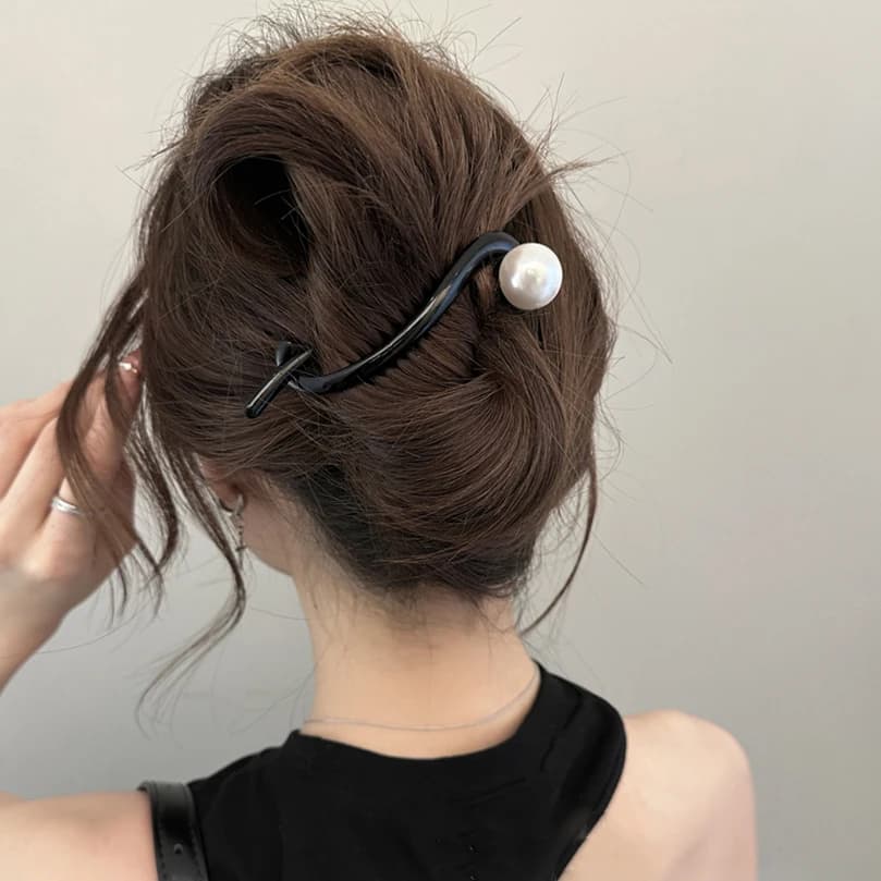 AWAYTR rétro S forme queue de cheval torsion pinces à cheveux nouvelle mode multicolore torsadé évid