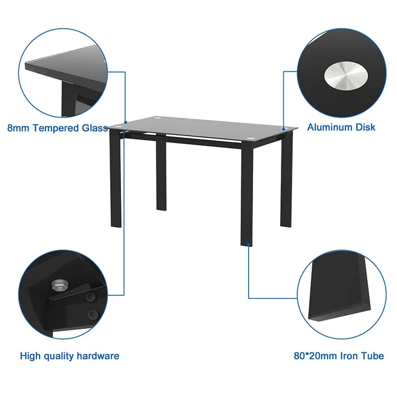 Table à Manger Multifonction, Sécurité et Facile à Nettoyer, pour Salle à Manger et Salon