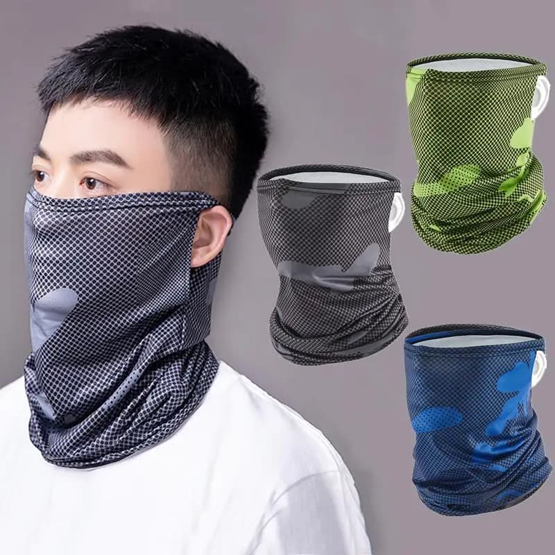 Protection UV glace soie visage couverture cou Tube Sports de plein air Bandana écharpe respirant ra