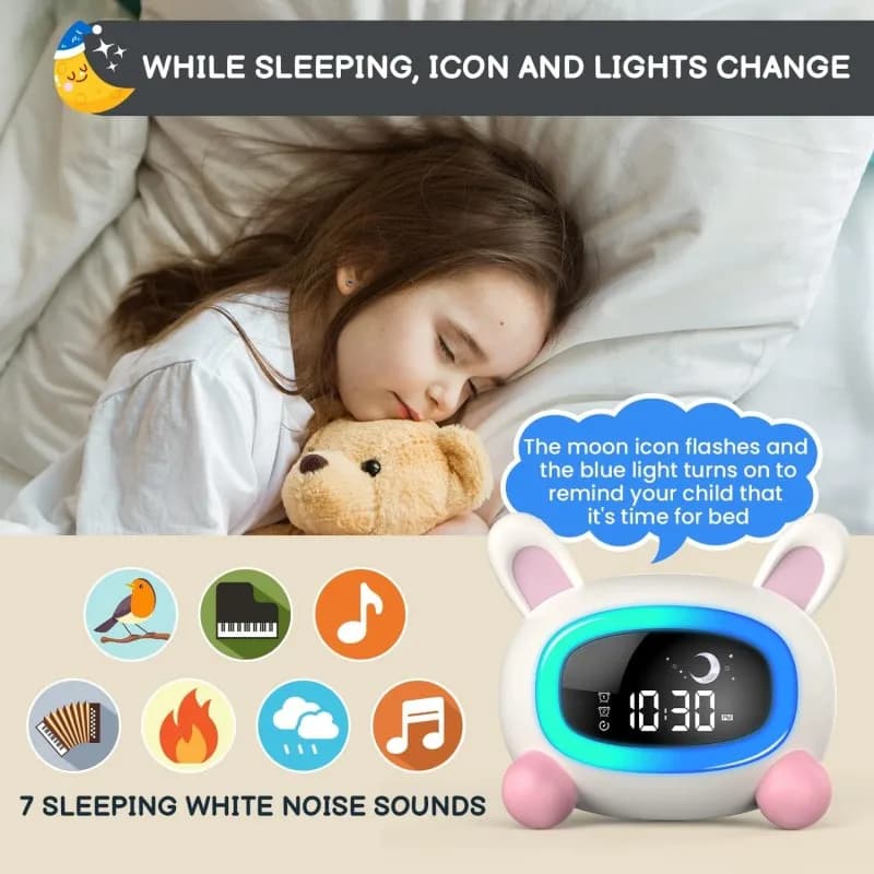 Réveil pour enfants Ok to Wake Children avec formation au sommeil et machine sonore, cadeau d'annive