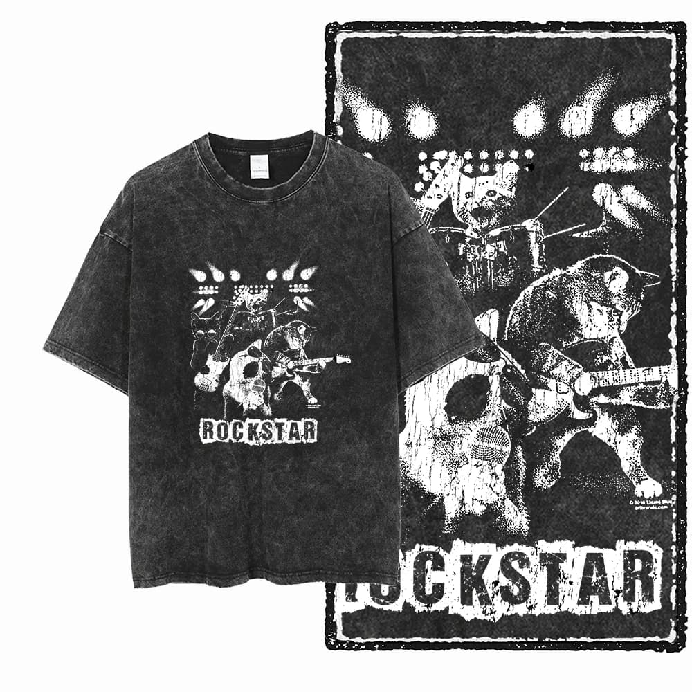 COOLMIND DB 100% coton chat imprimé graphique unisexe chat imprimé hommes t-shirt Cool Streetwear ho