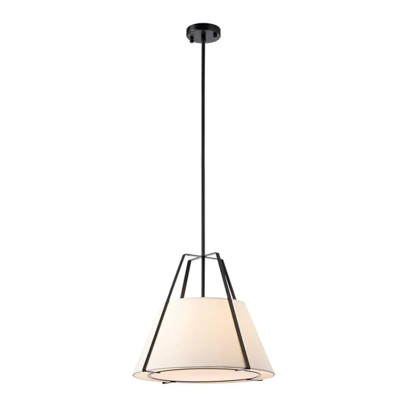 Lustre créatif en lin double nordique et américain, pastorale rurale, moderne et minimaliste, salle 
