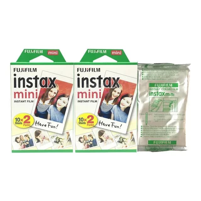 En stock : Film Fujifilm Instax Mini avec bord blanc, 50/60 feuilles, compatible avec les appareils 