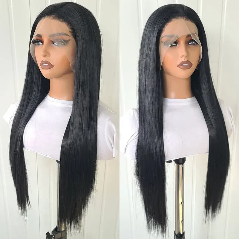 13*4 perruques avant de dentelle perruques droites pour les femmes avec des cheveux synthétiques de 