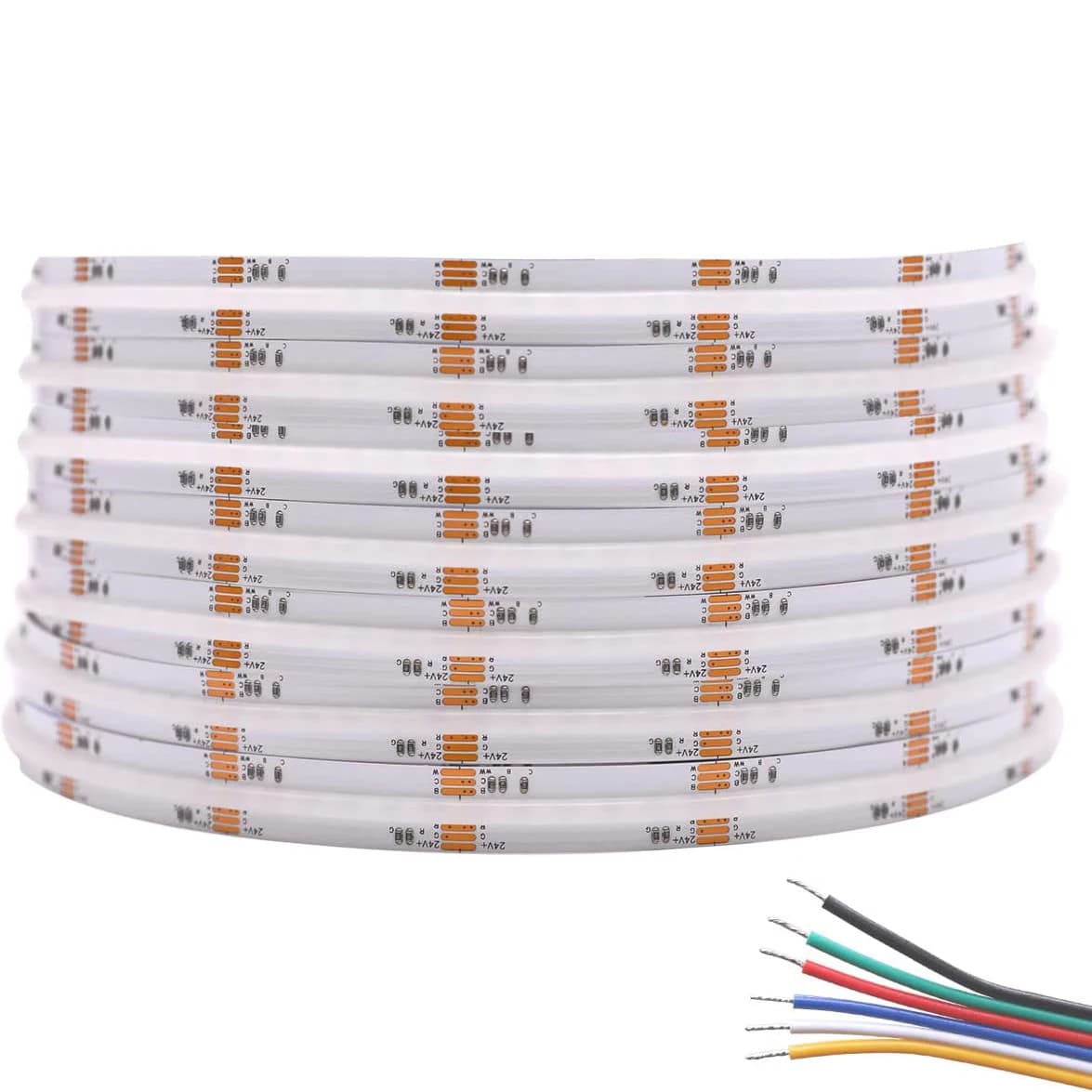 CCT RGB RGBW RGBCCT COB LED bande haute densité Flex FCOB LED bande lumineuse Dimmable FOB ruban lin