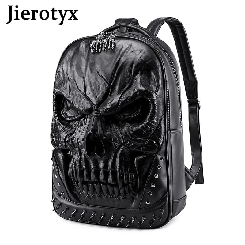 JIEROTYX sacs à dos pour femmes et hommes Steampunk gothique Rivet personnalité grande capacité voya