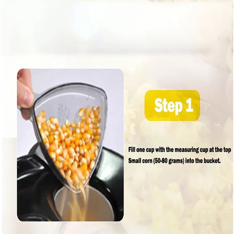 Machine à Popcorn Électrique Entièrement existent de 1200W, Mini Appareil Efficace à Air Chaud, pour