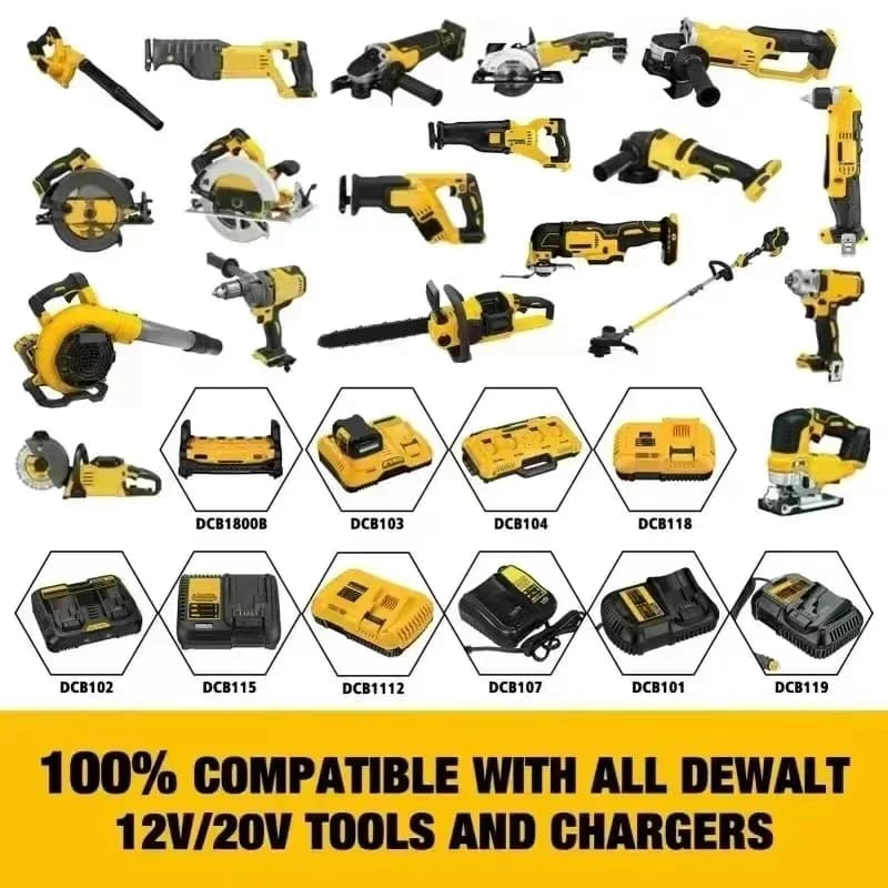 Projecteurs de travail portables à LED sans fil, outil d'urgence, adapté à la batterie Dewalt 18V, p