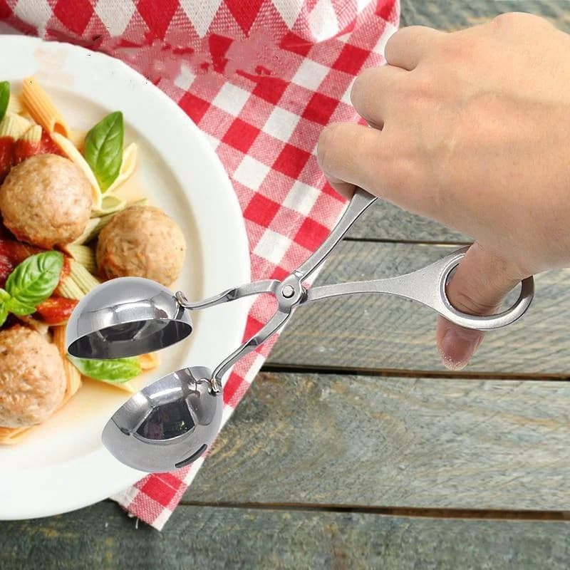 Outil de fabrication de boulettes de riz en acier inoxydable, clip rond, cuillère en forme de boulet