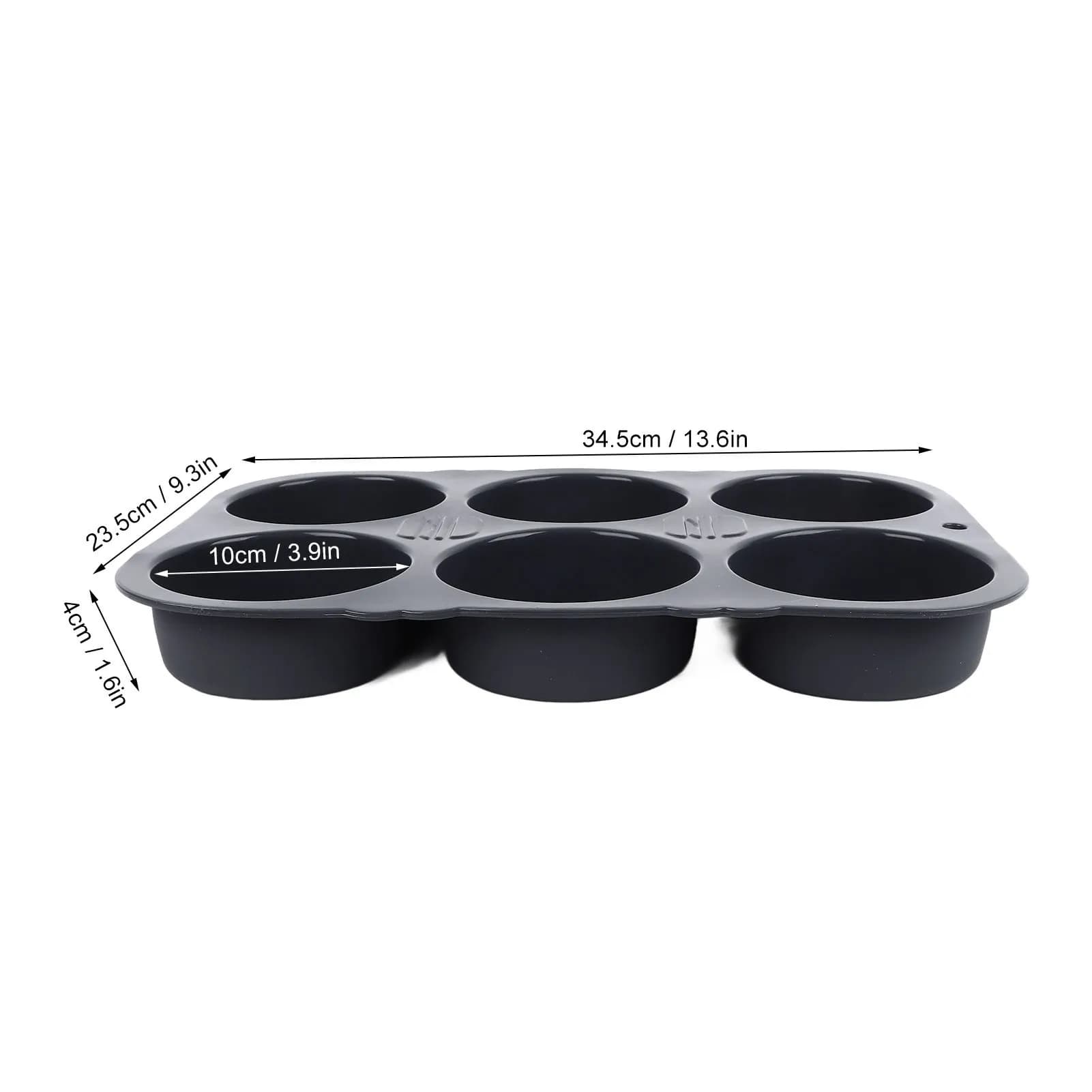 Moule à pain à Hamburger à 6 cavités, poêle pliable et réutilisable, moule à pain-40 ℉   à +446 ℉   