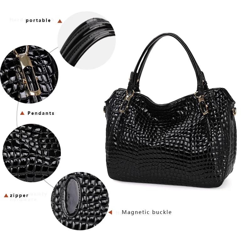 Aidrani – sac à main de luxe léger en cuir de vache pour femmes, fourre-tout noir polyvalent pour to