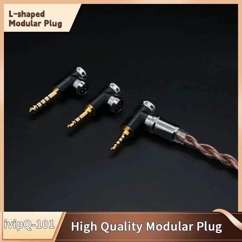 Câble d'écouteurs haut de gamme ivipQ-101 MMCX/0.78mm 2PIN QDC, fiches modulaires de type L 2.5/3.5m