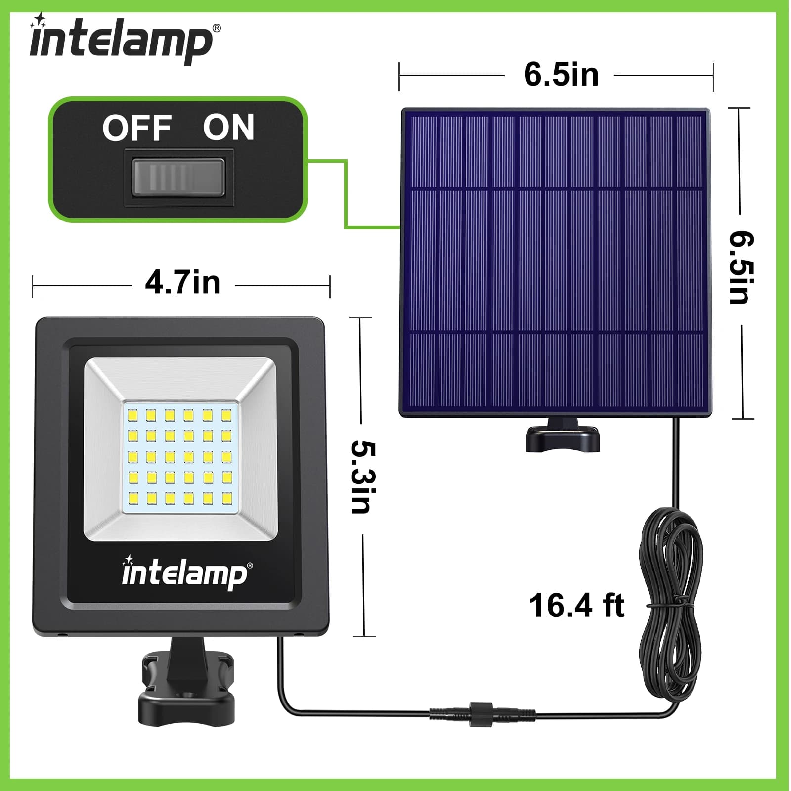 Lampe solaire d'extérieur 4400mah 1200LM, lot de 2, lampe solaire étanche, éclairage de rue, lumière