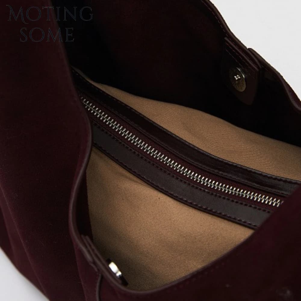 Motingsome Respzed-Sac en daim pour femme, sacs à main de dégager de luxe, fourre-tout décontracté e