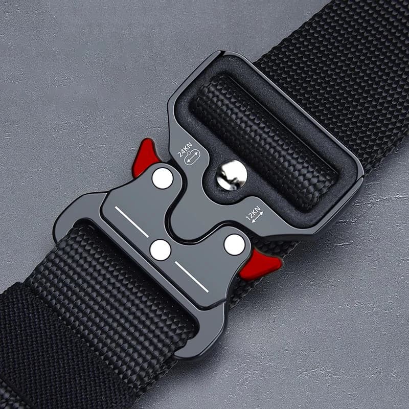 Ceinture de sport tactique pour hommes, boucle symétrique à dégagement rapide, fibre de polyester, a