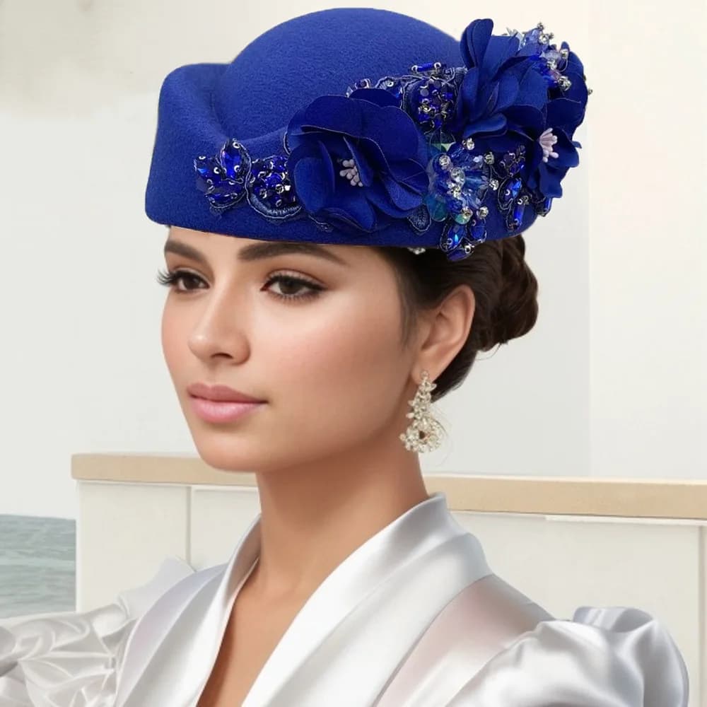 Chapeaux de mariage rétro, Cocktail, soirée, danse, hôtesse arabe, casquette blanche, casquette de C