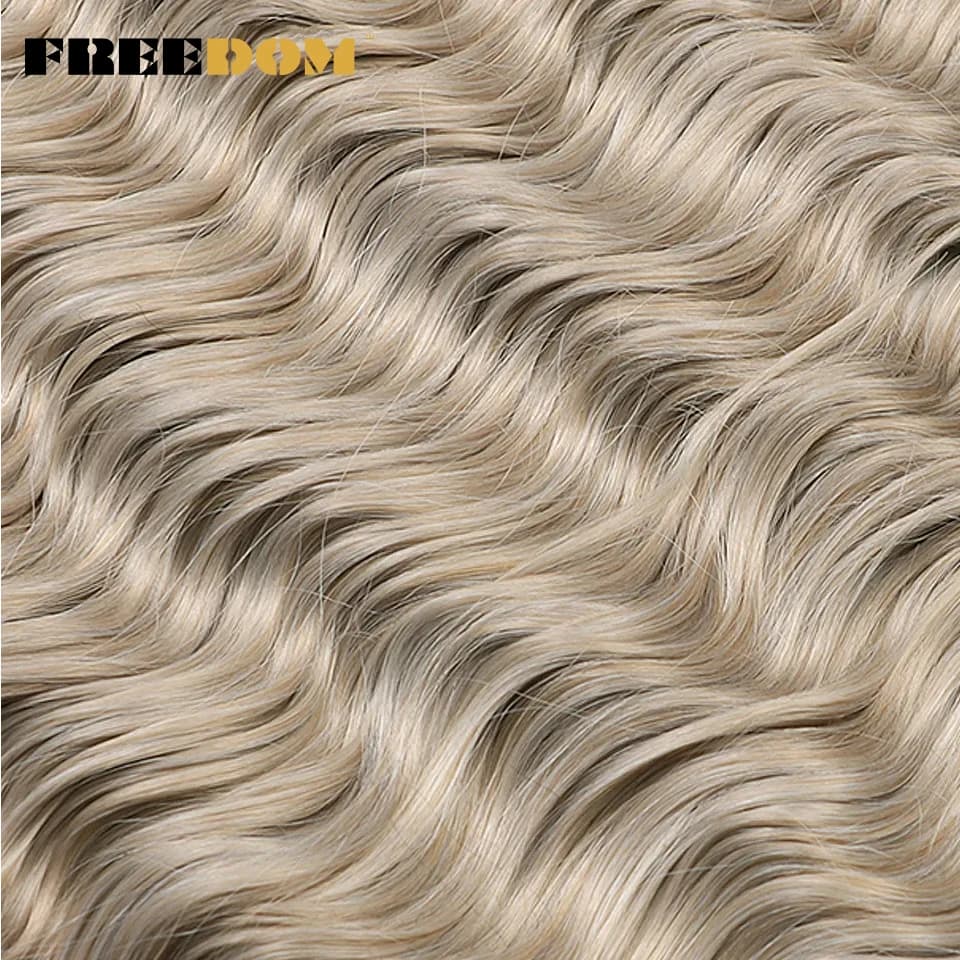 EDOM-Extensions de Cheveux Tressés Synthétiques Bouclés Naturels, Tresses Ondulées, Ombrées, Blondes