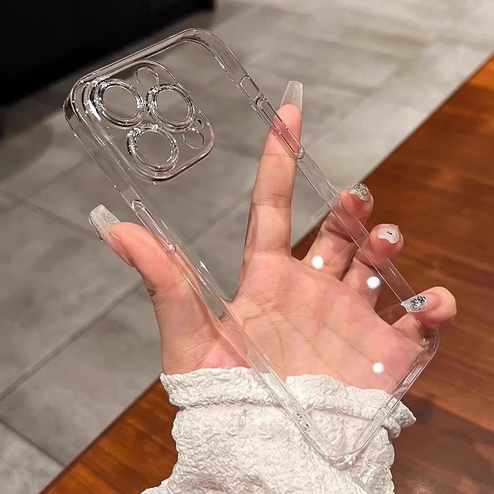 Coque transparente antichoc pour iPhone 17 16 15 14 11 12 13 Pro Max 7 8 15 16 Plus X XR XS Max Air 
