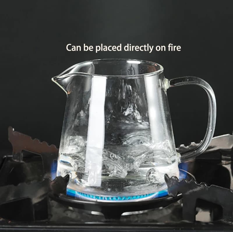 Théière en verre transparent résistant à la chaleur, tasse juste, théière Cha Hai avec infuseur, bou