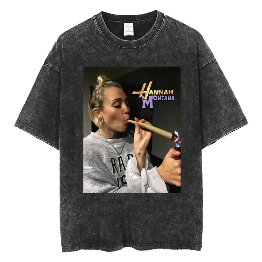Vêtements pour hommes t-shirt lavé graphique T-Shirts hommes t-shirt pour hommes Ropa Hombre Miley C