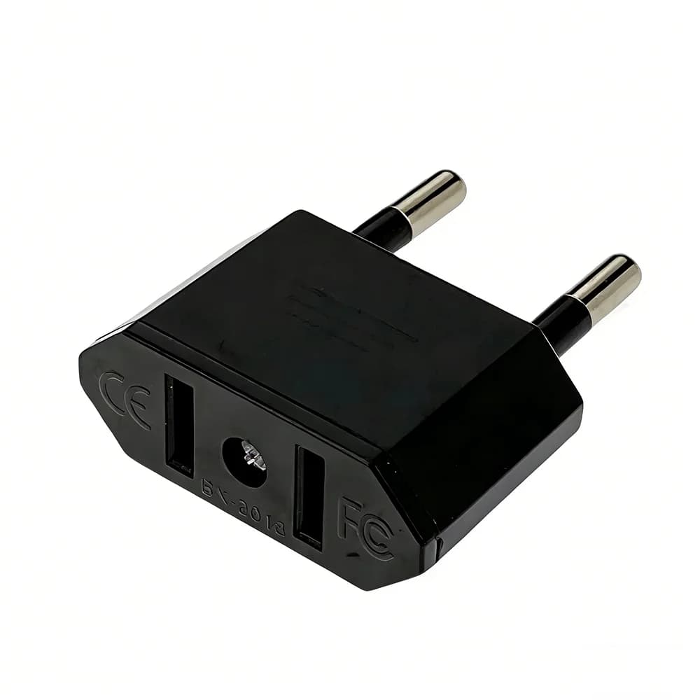 Adaptateur de voyage électrique américain Chine-Europe, adaptateur de prise 2 broches US vers EU