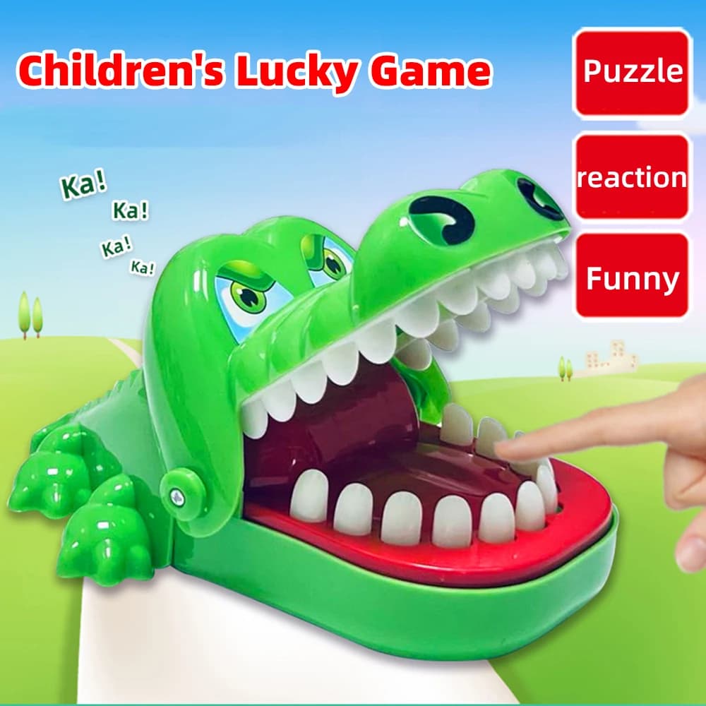 Jouets de dents de crocodile pour enfants, morsures de crocodile, entraînement de réaction des doigt