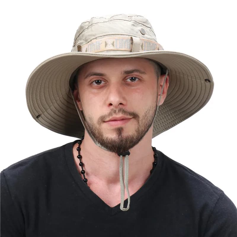 Chapeau d'Été à Large Bord pour Homme, Protection UV, ander, Safari, html, Randonnée, en Maille, Suf