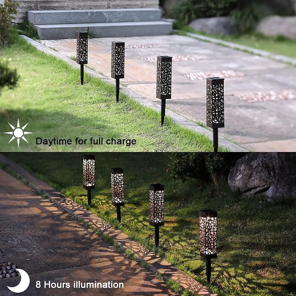 Lumière de jardin solaire étanche lampe de pelouse extérieure jardin projecteur solaire voie paysage