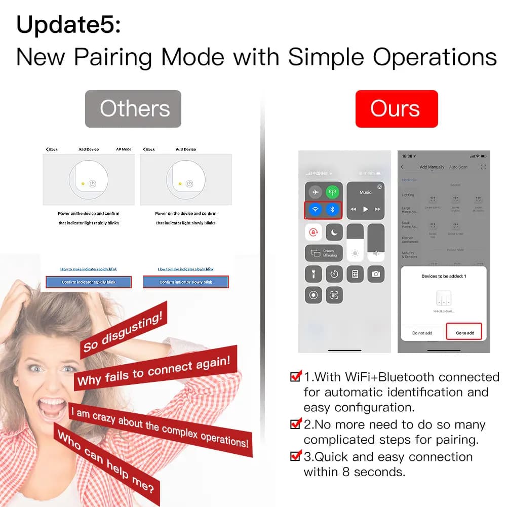 MOES-Commutateur de panneau en verre intelligent, Smart Life, Tuya App, Multi Control Association, C