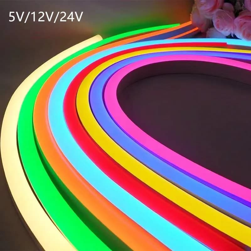 Bande lumineuse néon Led 5V 12V 24V, corde étroite de 6mm, bande flexible, barre de Tube en silicone