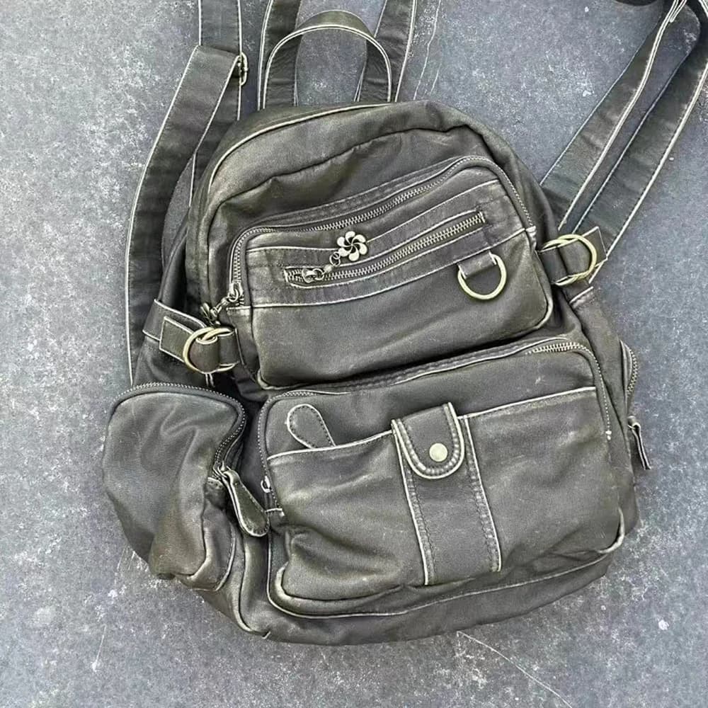 Annmouler grande capacité sacs à dos pour femmes marron décontracté en cuir hommes sac à dos concept