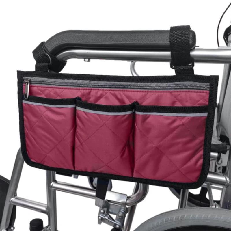 Sac de rangement latéral pour accoudoir de fauteuil roulant, poche Portable adaptée à la plupart des