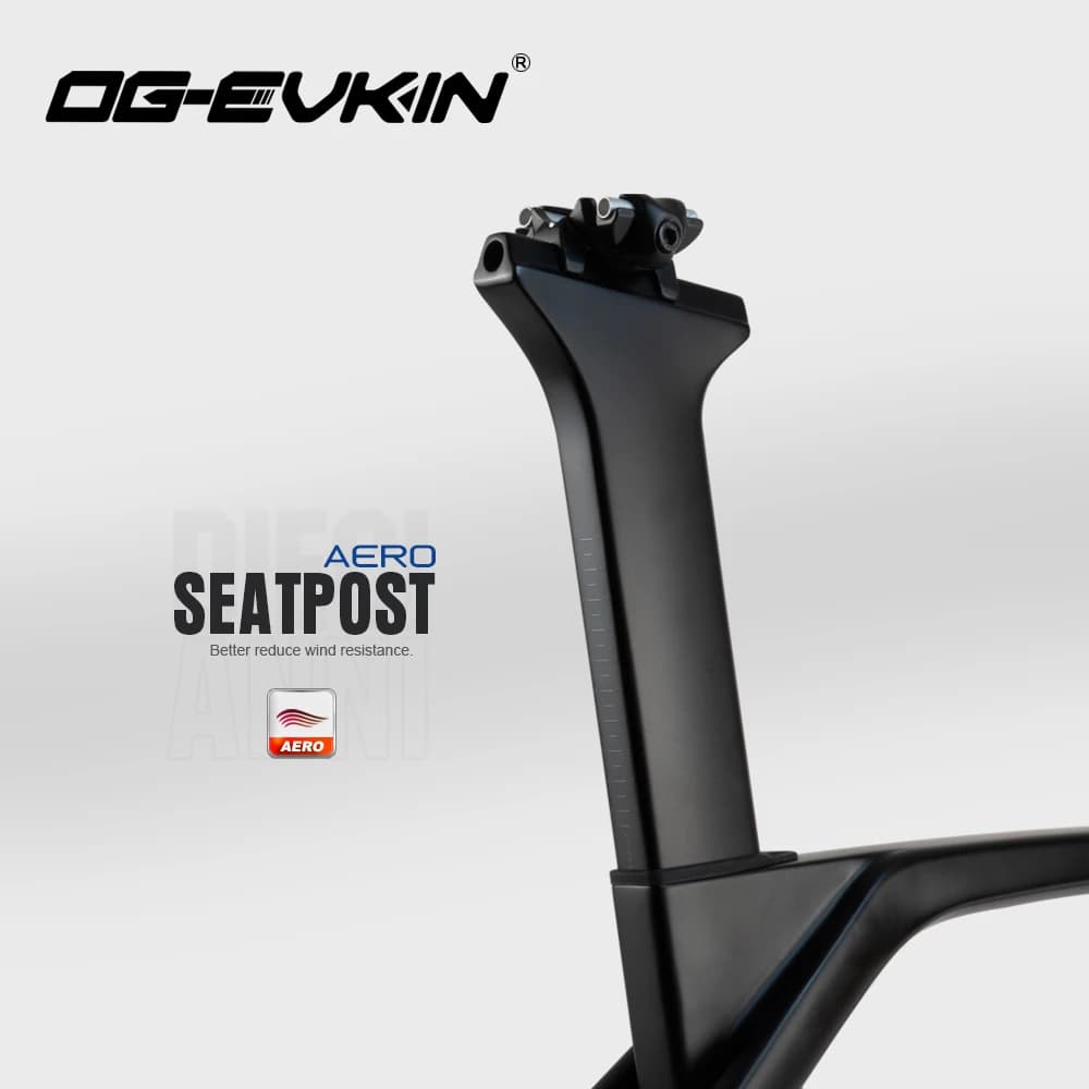 Cadre de route en carbone AERO noir OG-EVKIN Routage interne du câble Jante de vélo V-Brake BB86 700