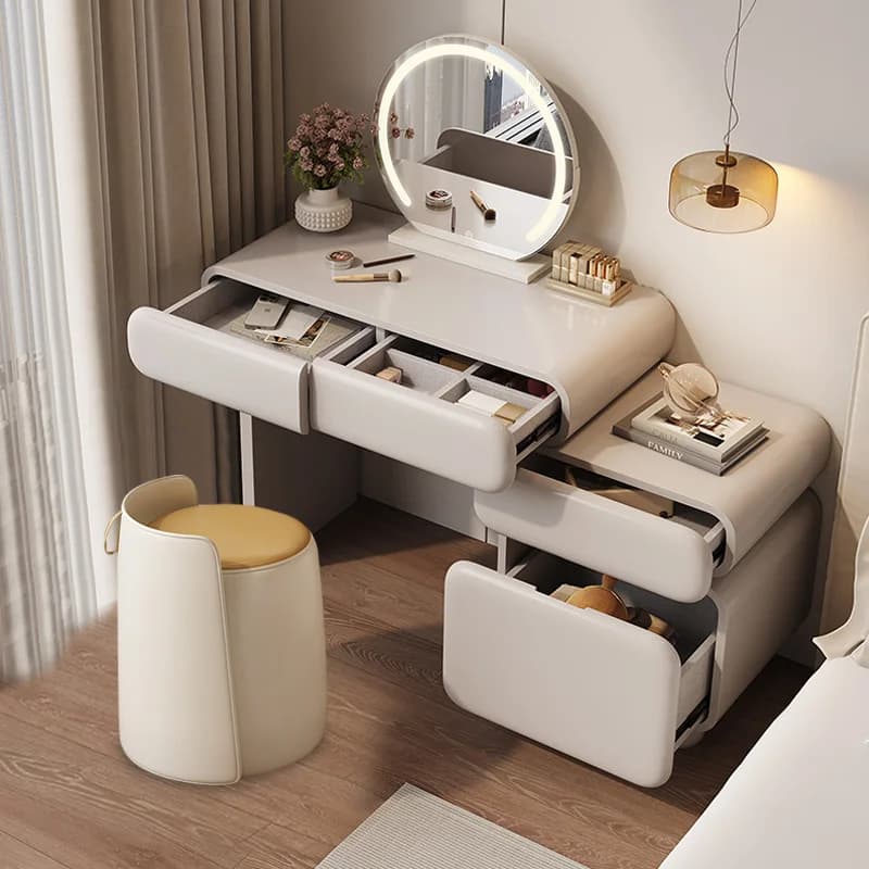 Coiffeuse De Style crème, tiroir De rangement, Design moderne, gain De place, meubles De chambre à c