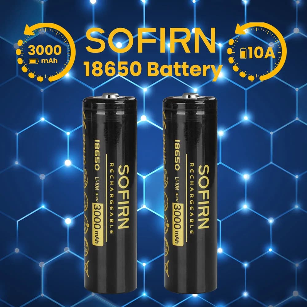 Sofirn 21700 ou 18350 ou 18650 batterie pré-chargée 3.7 V Li-ion piles rechargeables pour lampe de p