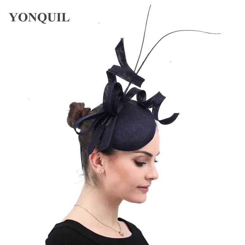 Sinamay-Chapeaux de charme pour dames, accessoires pour cheveux, pinces à cheveux, élégant, fête de 