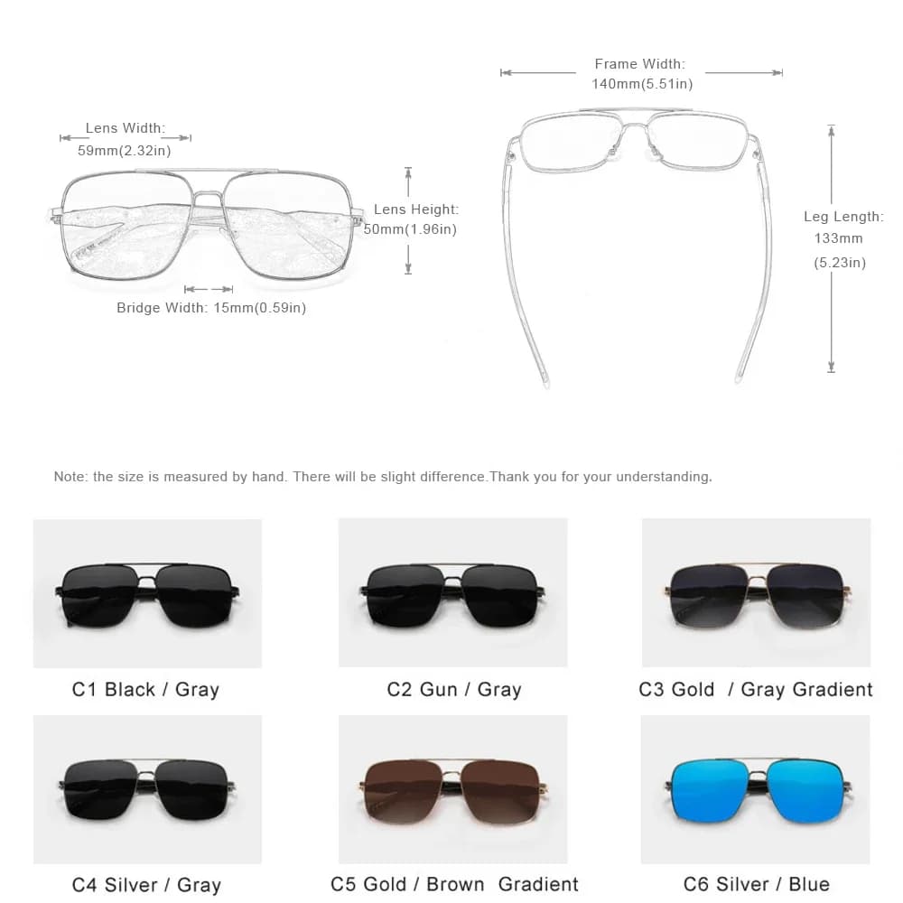 KINGSEVEN – lunettes de soleil polarisées pour hommes, monture métallique de haute qualité, verres a
