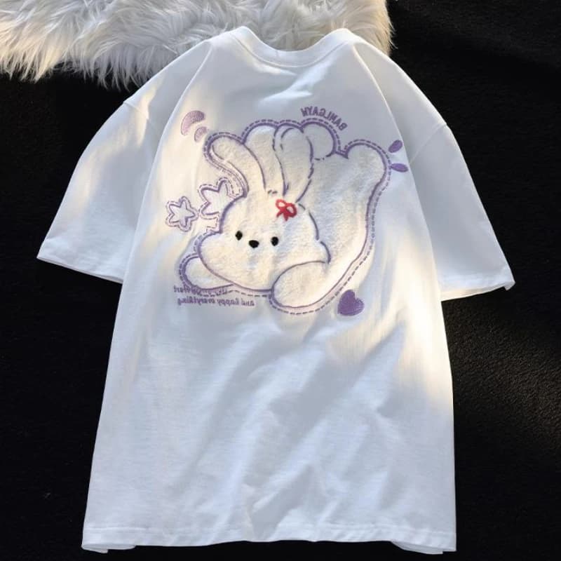 T-shirts d'été pour femmes, vêtements pour femmes, Baggy Kawaii, styliste, dessin animé, doux, fille
