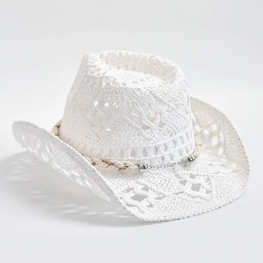 Chapeau de paille tissé à la main d'été pour femmes, décoration de coquille, chapeau de soleil de pl