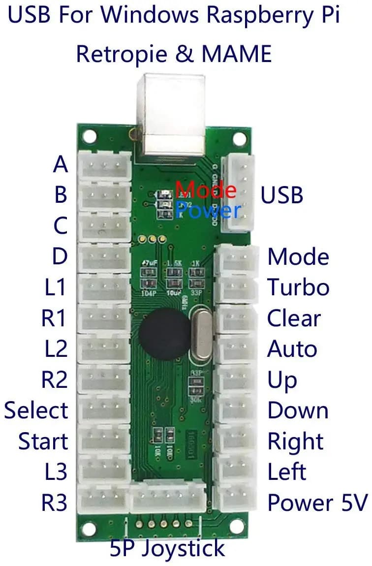 Kit de bricolage de manette d'arcade pour PC, boutons LED, micro-interrupteur, manette 8 voies, câbl