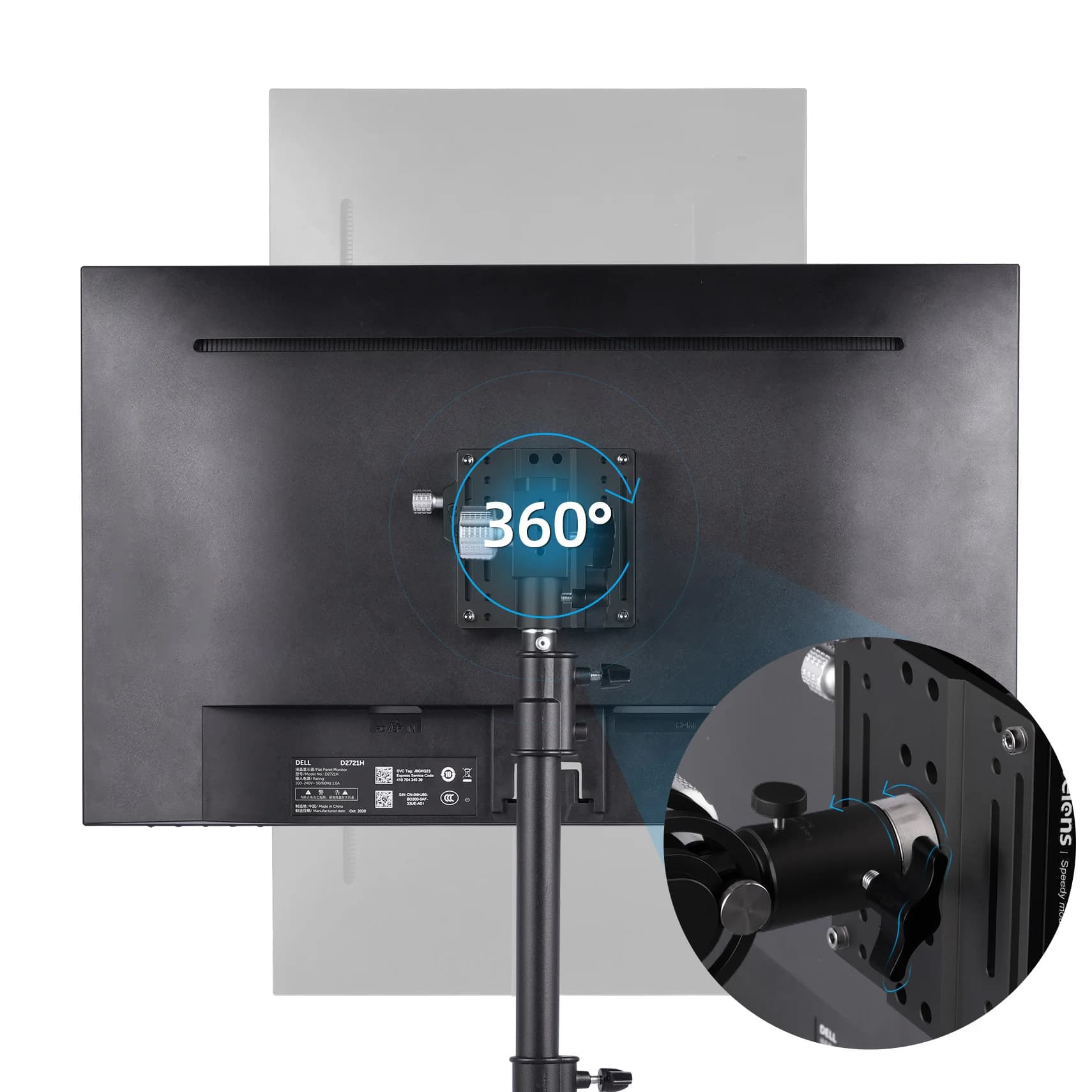 Selens Base universelle réglable à rotation 360°, support détachable, plaque à dégagement rapide, ac