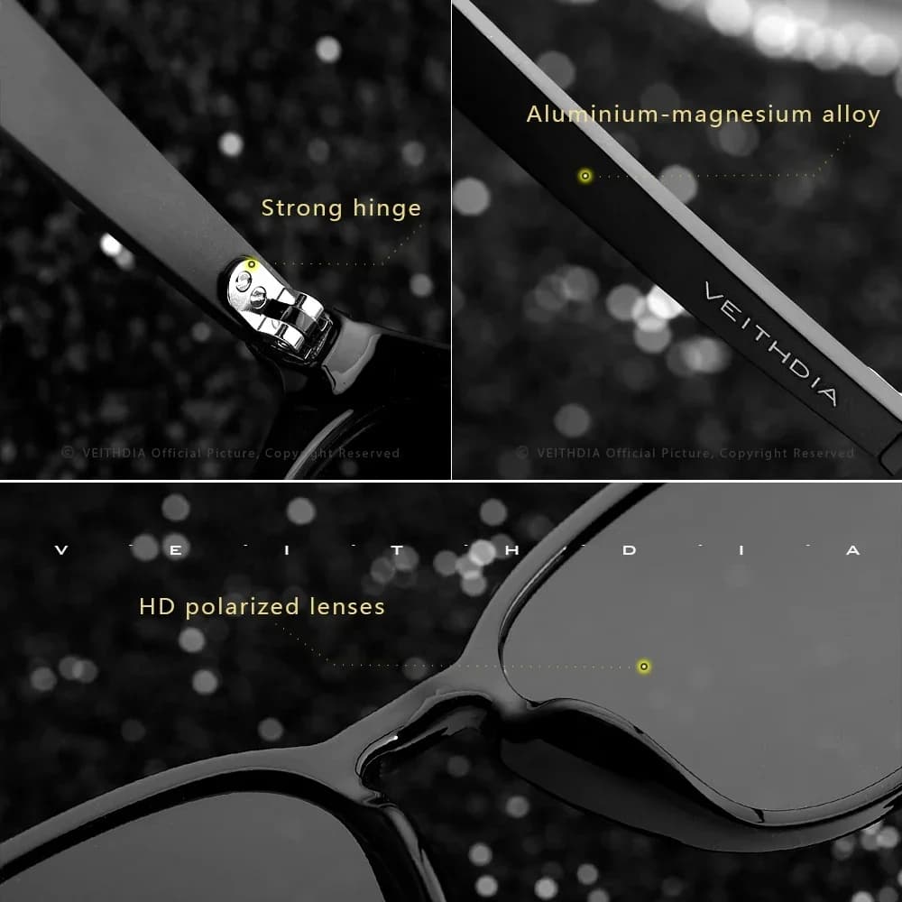 VEITHDIA lunettes de soleil de mode pour hommes et femmes lentille photochromique lunettes de protec