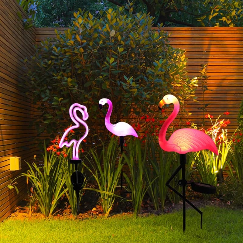 Lumière solaire LED en forme de flamant rose, lampe d'extérieur pour cour, jardin, piquet étanche, d