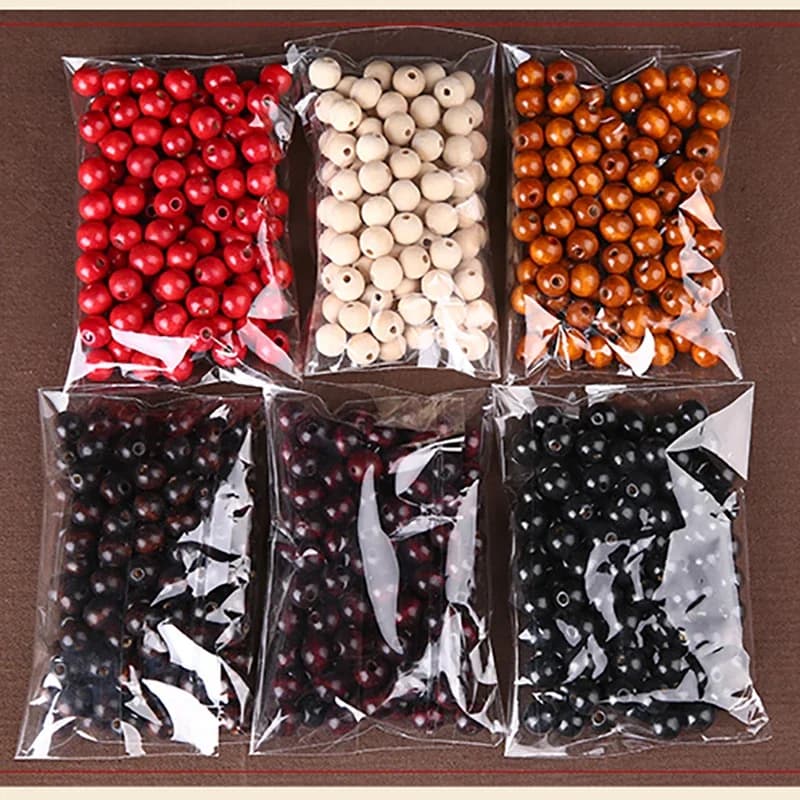 8-500 pièces perles en bois entretoise perles artisanales en bois en vrac 4-20mm marron rouge noir c