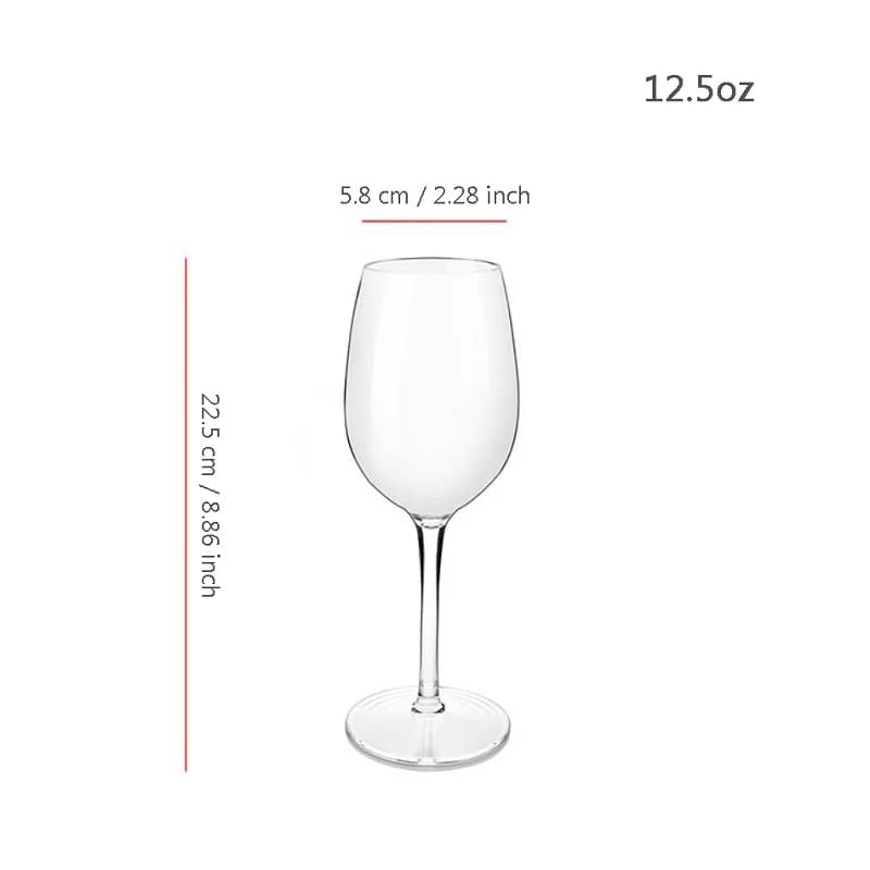 Verres à vin de bordeaux incassables, verrerie en plastique Tritan, extérieur, mariage, anniversaire