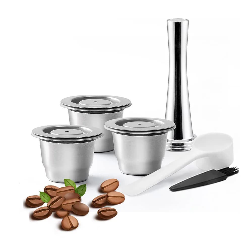 Dosettes réutilisables pour Nespresso Capsule réutilisable en acier inoxydable Crema filtres à café 