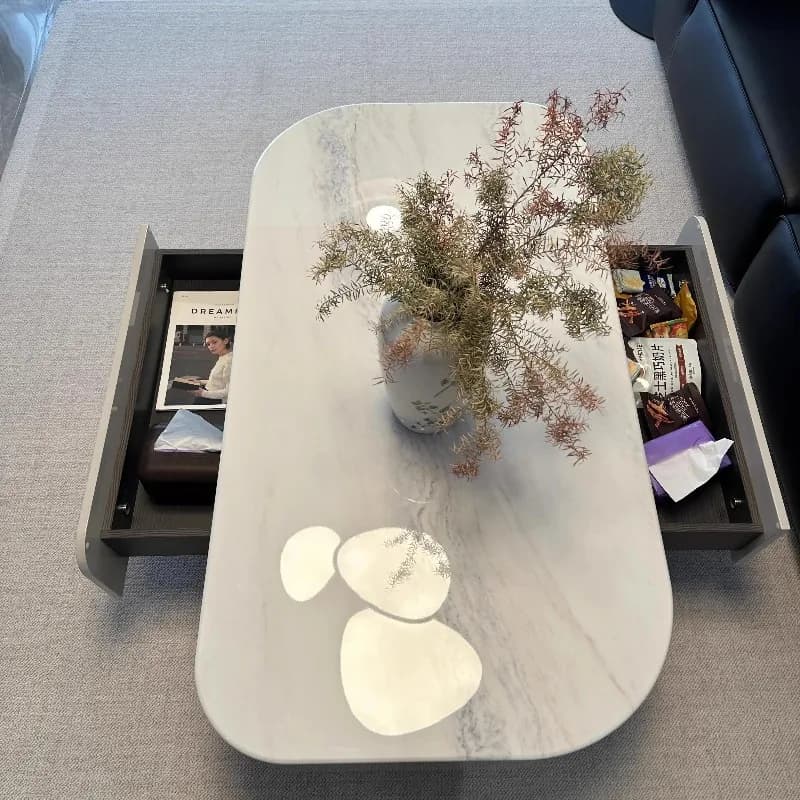 Organisateur de Table basse de luxe créatif, qualité étanche esthétique, Table basse transparente bo