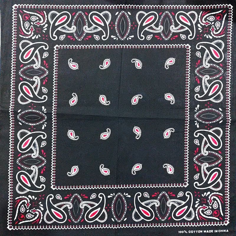 Écharpe carrée en coton cajou pour femme, bandana, bande de sauna, style japonais, cachemire hip hop
